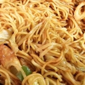 昼食に！　　「竹輪入り焼きそば」　　♪♪